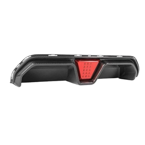 Difusor de labio de parachoques trasero de carbono seco estilo CS con alerón de luz LED para <span class=keywords><strong>BMW</strong></span> M5 F90 LCI <span class=keywords><strong>Competition</strong></span> 2020 + F90 difusor trasero - Product Image 2