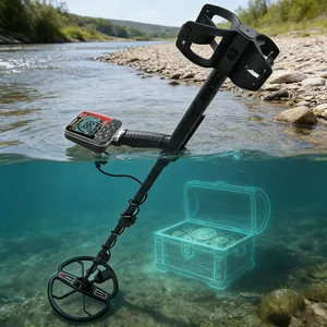 Détecteur de métaux HEDAO entièrement étanche IP68 W55 19kHz Bobine de 10 pouces 4 modes 25 heures Autonomie 1-3M de profondeur pour la détection de trésors et l'or - Product Image 3