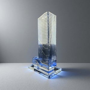 Mô hình tòa nhà pha lê lục giác sang trọng tùy chỉnh, tự làm thủ công, quà tặng doanh nghiệp, quà lưu niệm, nhà máy trực tiếp - Product Image 2