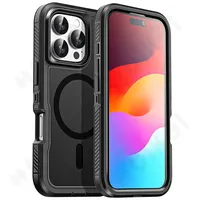   Étui de protection robuste antichoc pour iPhone 16 15 14 13 12 17 Max Plus avec chargeur sans fil