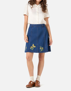Falda Vaquera de Mezclilla Bordada para Mujer, Diseño Personalizado OEM ODM, Nueva Moda de Verano, Falda Corta Informal de Alta Calidad 100% Algodón - Product Image 5