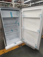 Mini-Frigo 90 L en Acier Inoxydable, Modèle Promotionnel, Dégivrage, Une Porte, Petit Réfrigérateur avec Compartiment Congélateur