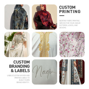 <span class=keywords><strong>Abaya</strong></span> en <span class=keywords><strong>lin</strong></span> noir brodée de fleurs, ouverte sur le devant, douce, pour femmes musulmanes, tenue modeste quotidienne - Product Image 4