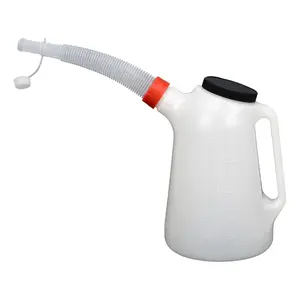 Mechanic Tool Plastic Oil Diesel Fuel & Watering Measuring Jug With Pouring Spout, Lid and Cap