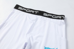 Pantalones Cortos de Compresión Personalizados con Gráfico <span class=keywords><strong>BEAST</strong></span> para Hombre, de Poliéster y Spandex, Capa Base Deportiva para Gimnasio, Correr, Ciclismo, Venta al Por Mayor - Product Image 6