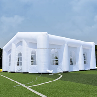 Tente chapiteau gonflable blanche Tente gonflable avec lumière led tente d'éclairage gonflable en gros de wigwam publicitaire