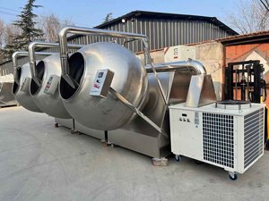 Máquina de recubrimiento de azúcar de grano de café cacahuete Harina de nuez de chocolate redonda - Product Image 4