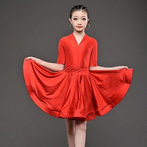 <span class=keywords><strong>Jazz</strong></span> <span class=keywords><strong>moderne</strong></span> professionnel et robes de danse de salon latines pour enfants Costume de scène en polyester pour les festivals et les performances - Product Image 2