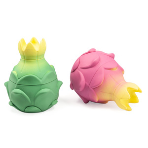 GP122514 Broyeur à herbes 4 couches en plastique et métal au design fruit de dragon multicolore, personnalisable avec logo - Product Image 4