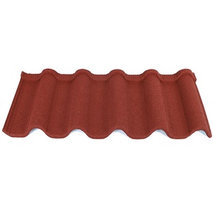 Tuiles de toit <span class=keywords><strong>en</strong></span> métal revêtues de pierre résistantes aux intempéries, longue durée de vie, tuiles romaines profondes - Product Image 2