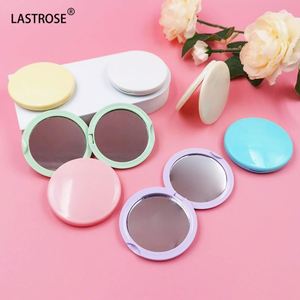 Wholesale Portable Round Folded Mini <b>Compact</b> <b>Mirrors</b> Double Sided Travel Plastic Cosmetic Makeup Pocket <b>Mirror</b> for Girs - Product Image 5