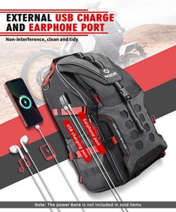 NiceCNC 35L <span class=keywords><strong>Sac</strong></span> à <span class=keywords><strong>dos</strong></span> pour casque <span class=keywords><strong>de</strong></span> moto <span class=keywords><strong>de</strong></span> grande capacité avec compartiment à chaussures - Product Image 4