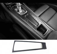 Décoration intérieure de voiture en fibre de carbone noire brillante, 9 pièces, garniture pour Porsche 991 981 718, panneau en carbone sec 3K Twill