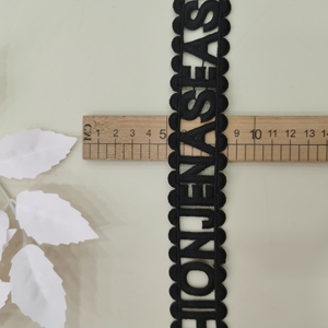 Oferta en Stock: Ribete de Encaje Bordado con Borlas Suaves y Diseño de Letras Inglesas de Alta Calidad para Manualidades, Costura y Accesorios de Ropa - Product Image 3