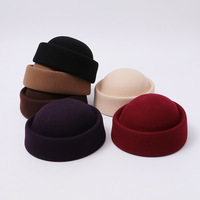 Chapeau Pillbox en Laine Hepburn pour Femme, Style Vintage Français, Old Money, Artistique, Béret, Mini Chapeau d'Hôtesse de l'Air, Luxe Automne Hiver