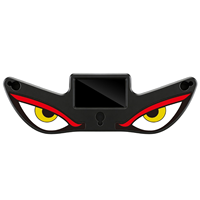 Autocollant décoratif universel de luxe réutilisable pour voiture, yeux de démon lumineux LED ABS de haute qualité pour fenêtre, lumière ambiante