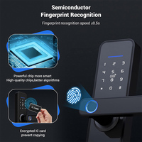 Elock Es242f Auto Cerradura Wifi Hoofddeurslot Palmader Touchscreen Toetsenbord Slimme Elektrische Beveiliging Aluminium Slimme Sloten