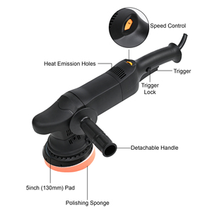 Pulidora Orbital Aleatoria de Doble Acción de 6 Pulgadas con Velocidad Variable y Almohadilla para Pulir Autos - Product Image 4