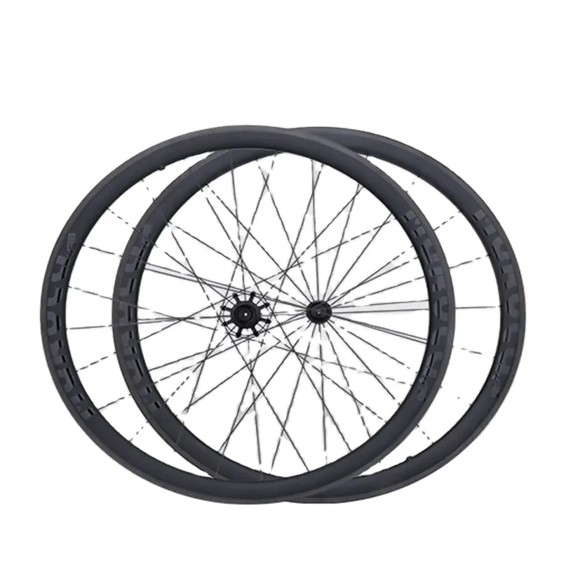 MEROCA 700c Road full Carbon Wheelset NOVATEC Bearing Hub V Brake Tubeless Fiber Bike Wheelset 20-24h 38mm/50mm Rim per il ciclismo