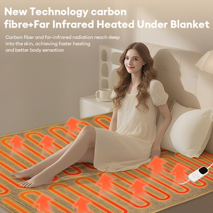 Coperta Elettrica Riscaldante a Infrarossi Lontani con Doppio Controllo, in Fibra di Carbonio e Ciniglia, Misura Queen per l'Inverno - Product Image 6