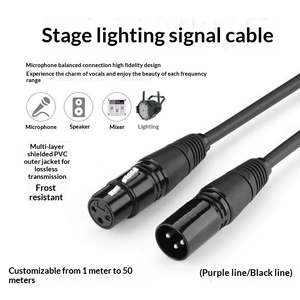 DMX512 3 Pin XLR Male Female <b>Cable</b> Stage Lighting Professional Signal <b>Cable</b> for Par Light Moving Head Mixer <b>Microphone</b> Amplifier - Product Image 2