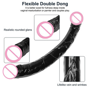 Gode Flexible à Double extrémité de taille moyenne, Offre Spéciale cm de longueur, réaliste en usine, pour Gays lesbiennes, 31.5 - Product Image 3