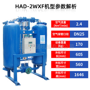 Sécheur à adsorption thermique Han Yue HAD-2WXF 380 V, type boîte, équipement de séchage à filtration haute efficacité - Product Image 4