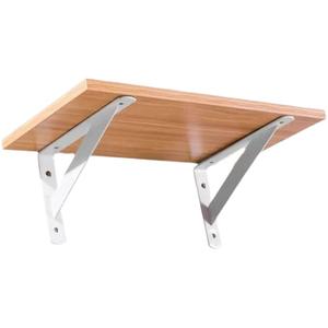 Support d'étagère mural à charge lourde, support triangulaire fixe avec support de cloison pour une fixation sécurisée - Product Image 1