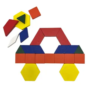 NERS Educational Toys Different Shapes Solid Wood Material Pattern Blocks