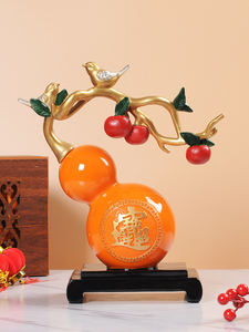 Todo lo mejor nuevo estilo chino muebles para el hogar artesanías de resina patrón de escultura de sala de estar adornos de calabaza para reubicación de casa nueva - Product Image 3