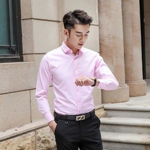 Chemise Habillée Blanche Homme Fitspi Coupe Slim Manches Longues Boutonnée Décontractée Chic Couleur Unie Été Tenue Professionnelle - Product Image 6