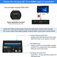 Conmutador de Audio HDMI2.0, Conversor de Audio con Decodificador ARCHDCP2.2, Fibra Óptica, 4K120HZ, Modelo OZV8-2