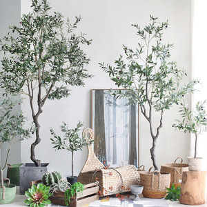 Olivo simulado de estilo nórdico, venta al por mayor, planta Artificial decorativa verde <span class=keywords><strong>para</strong></span> <span class=keywords><strong>interiores</strong></span>, adorno directo de fábrica <span class=keywords><strong>para</strong></span> muebles - Product Image 1