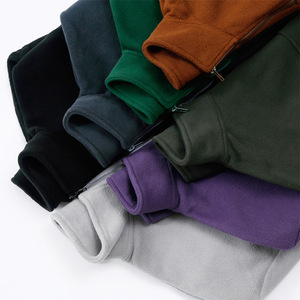 Venta al por mayor de alta calidad OEM otoño liso teñido 100% poliéster hombres sudaderas y sudaderas con capucha unisex diseño personalizado cremallera - Product Image 4