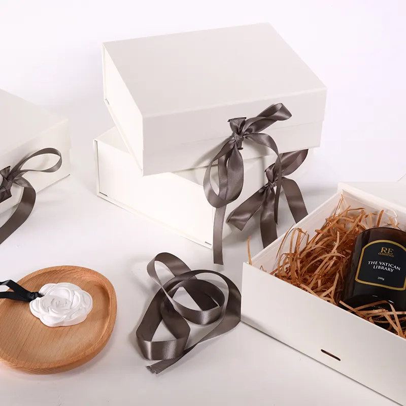 Contenitore regalo di carta portaoggetti magnetico cosmetico stampato di lusso per scatola regalo pieghevole in carta magnetica