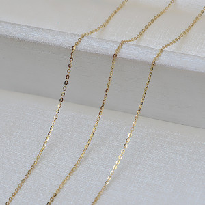 Catena all'ingrosso per gioielli permanenti in oro 14K, catene sottili a O da 1mm, rotolo al metro per gioielli permanenti - Product Image 4