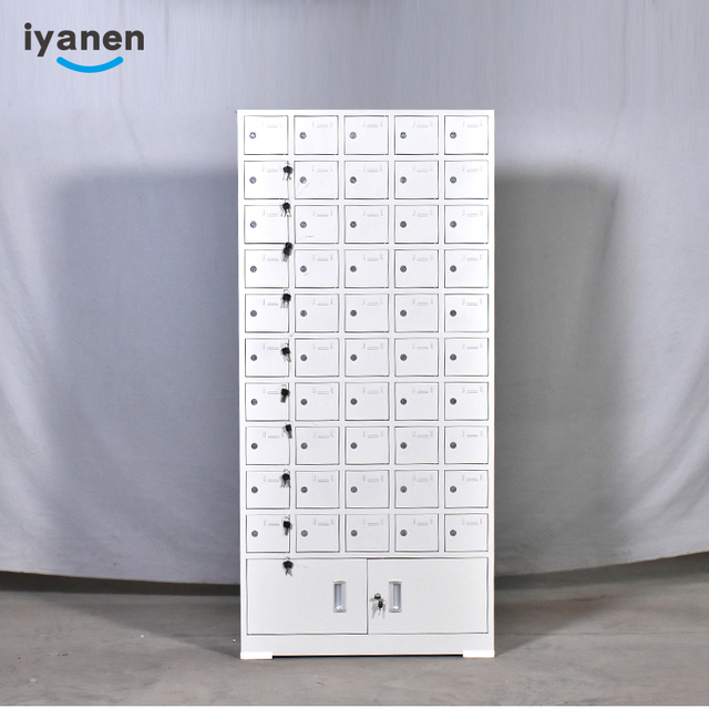 Gym Supermarket Public Metal 50 Compartments Smartphone Display Locker Mobile Charging Station Steel Storage Cabinet Locker