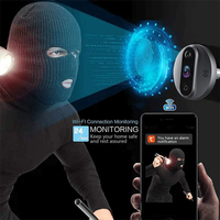 Sonnette de porte intelligente WiFi avec caméra, batterie 5000 mAh, détecteur de mouvement PIR, visiophone numérique