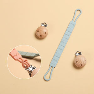 Fabricante Reutilizable Nipple Holder Dummy <span class=keywords><strong>Chupete</strong></span> Titular Madera Bebé <span class=keywords><strong>Chupete</strong></span> Clip Cadena Silicona Accesorios Infantiles - Product Image 3