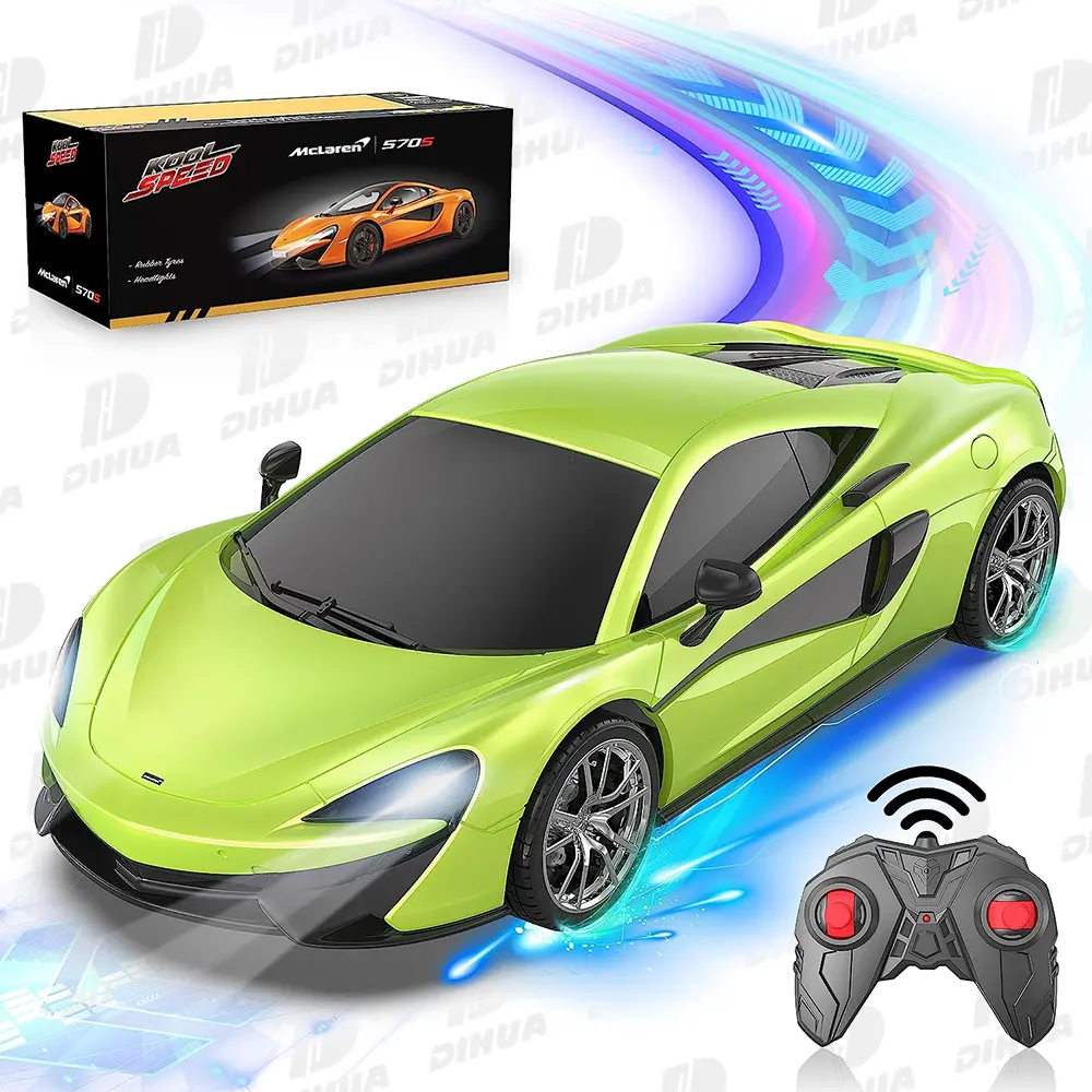 1:24 Scale 2.4G Racing Remote Control Car Mclaren 570s Official Licensed Full Function Kids Toy RC Sport Car Hobby w/ Headlight