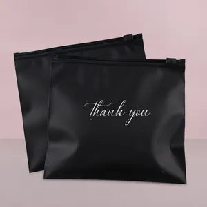 Биоразлагаемый пакет на заказ, черный матовый пакет с застежкой-молнией, пластиковые упаковочные пакеты для одежды, одежды
