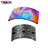 Módulo LED Flexible P2.5 para Exteriores, Resistente al Agua IP65, Panel de Pantalla LED Flexible de Alta Flexibilidad, 320x160mm, con Panal Impermeable