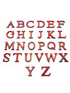 Autocollants muraux alphanumériques rouges en acrylique et EVA 3D, lettres et chiffres de 10 cm pour décorations d'anniversaire, de mariage et de fête - Product Image 3