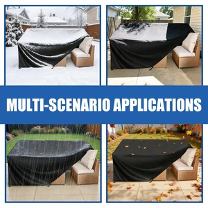 Ensemble de canapés en bois anti-poussière sur mesure pour terrasse, mobilier d'extérieur en plastique, tissu Oxford, pour <span class=keywords><strong>jardin</strong></span> - Product Image 6