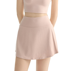 Jupe-short de yoga taille haute <span class=keywords><strong>pour</strong></span> <span class=keywords><strong>femme</strong></span>, jupe de tennis avec short intégré, jupes de golf athlétiques douces <span class=keywords><strong>pour</strong></span> la peau, vêtements de fitness et de <span class=keywords><strong>gym</strong></span> OEM - Product Image 3