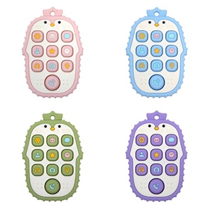 Jouets à bulles Pop Fidget en forme de pingouin jouets de <span class=keywords><strong>dentition</strong></span> pour bébé anneau de <span class=keywords><strong>dentition</strong></span> télécommandé avec réfrigérateur Pop pour bébés de 0 à 6 mois - Product Image 1