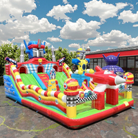 Structure de jeu gonflable d'aventure en PVC de qualité industrielle avec toboggan, installation facile, protection UV, ignifuge