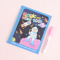 4 Libros Mágicos de Agua, Juguetes Educativos para Niños, Libros para Colorear con Agua, Libros de Dibujo Mágicos
