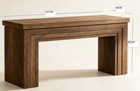 Meilleures ventes - Table console rectangulaire pour salon |   Table de canapé de style farmhouse, longue, pour l'entrée, le couloir ou le hall d'accueil