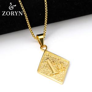 Collares con Colgante de Diamante Chapado en Oro 1%er, Estilo Motero, Punk, Hip Hop, Vintage, de Acero Inoxidable, Joyería de Moda para Hombres y Mujeres - Product Image 2